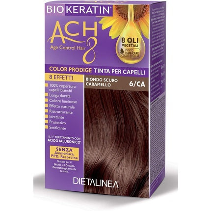 Vopsea de păr Biokeratin Dietalinea 6/CA Blond Închis Caramel