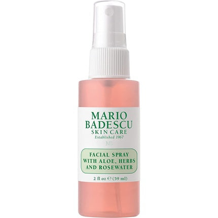 Spray Facial cu Aloe, Ierburi și Apă de Trandafir, 59ml