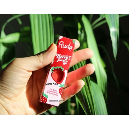 Lip Gloss, Rude, Berry Juicy Coral Kiss, coral