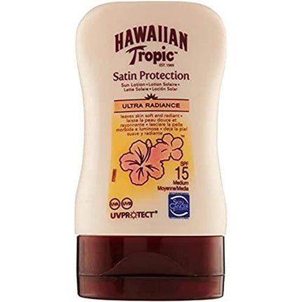 Loțiune solară Hawaiian Tropic Glowing Protection SPF 15, 100ml, Culoare crem