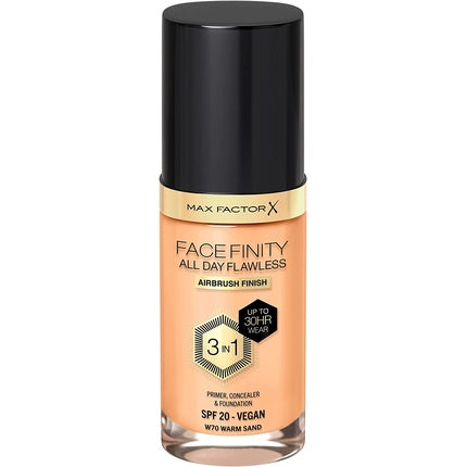 Fond de ten lichid, Max Factor, Facefinity 3-in-1, SPF 20, 70 Nisip cald