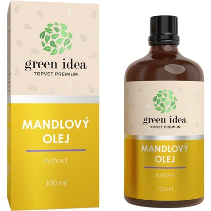 Ulei pentru piele, Green Idea, Ulei de Migdale, 100 ml, sticlă maro cu capac negru