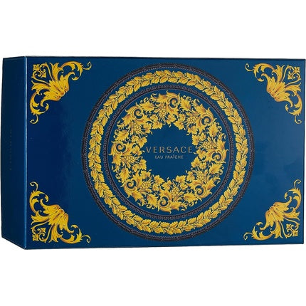 Set Cadou Apa de Toaletă Versace Eros 100ml + 3ml, Culoare Albastru Electric