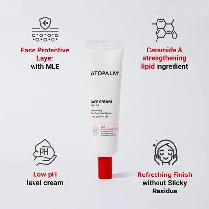 Crema de față ATOPALM - Crema hidratantă zilnică cu Vitamina E și Vitamina B5 35ml