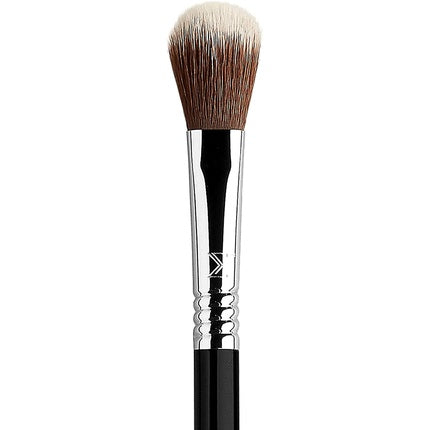 Perie machiaj Sigma Beauty F03 High Cheekbone, negru, argintiu