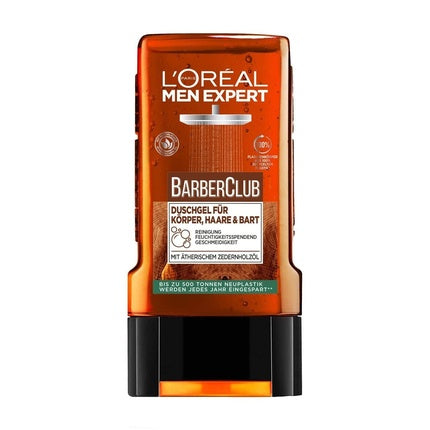 Gel de duș L'Oreal Men Expert, Barber Club, pentru corp, păr și barbă, 250ml, aromă de cedru etereu