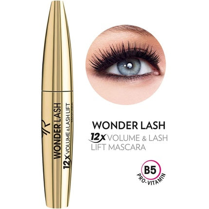 Mascara Golden Rose Wonder Lash, auriu, cu efect de volum și lift