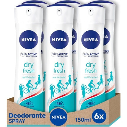 Nivea Dry Fresh Air Freshener Spray, Deodorant cu protecție 48h, alb și albastru