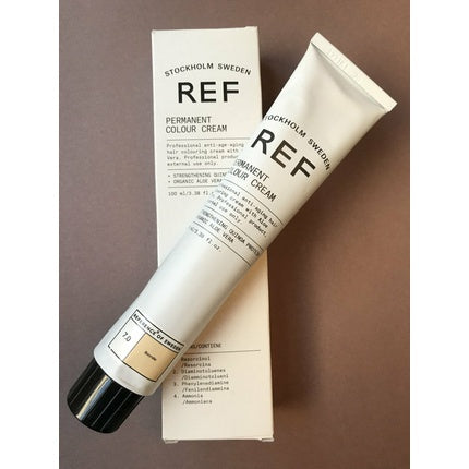 Cremă vopsea permanentă pentru păr, Ref Reference of Sweden, 7.0 Blond deschis, 150 ml