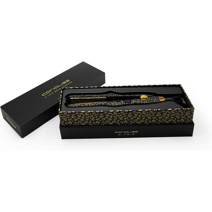 Corioliss C Trip Mini - Placă de păr profesională cu control al temperaturii, model Leopard Gold