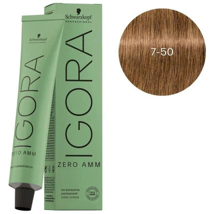 Vopsea de păr Schwarzkopf Igora Zero Amm, Blond natural auriu mediu, 60 ml