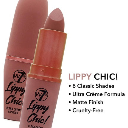 Ruj, W7, Lippy Chic, roz, ultra cremos