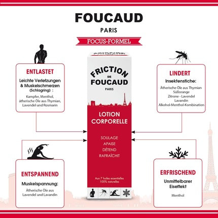 Loțiune Corporeală Friction de Foucaud, 250ml, roșu