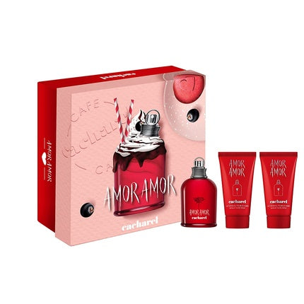 Set cadou parfum, Cacharel, Amor Amor, 50 ml spray cu loțiune pentru corp