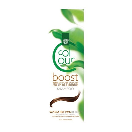 Șampon Hennaplus Colour Boost, Warm Brown, 279 g, design natural