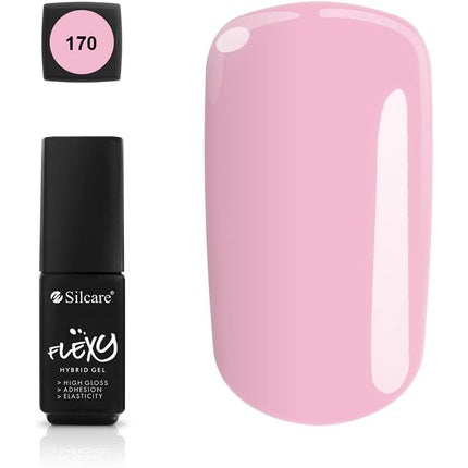 Lac de Unghii Gel, Silcare Flexy, model 170, roz, 4.5ml