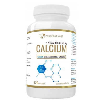 Supliment alimentar Progress Labs Calcium + Vitamina D3, 120 Capsule