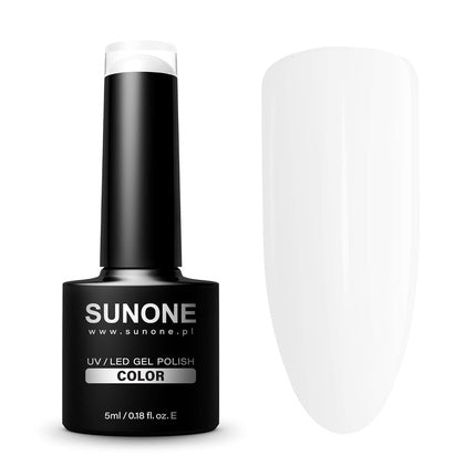 Smalt Gel UV/LED, Sunone, B01 Blanka, 5ml, Alb