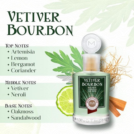 Eau de Toilette, Monotheme Vétiver Bourbon, 100ml