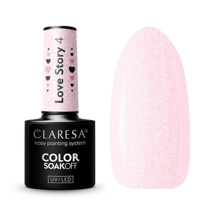 Lac de unghii semipermanent Claresa Love Story, 5g, roz
