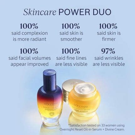 Ser anti-îmbătrânire L'Occitane Immortelle Reset 30ml, galben-albastru