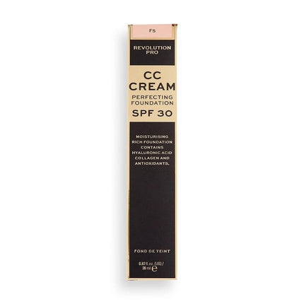 Fond de ten Revolution Pro CC Perfecting F5, auriu, SPF 30