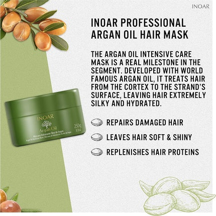 Mască păr, Inoar, Argan Oil, verde