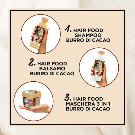 Sampon regenerant, Garnier Fructis Hair Food, Unt de Cacao, 350ml