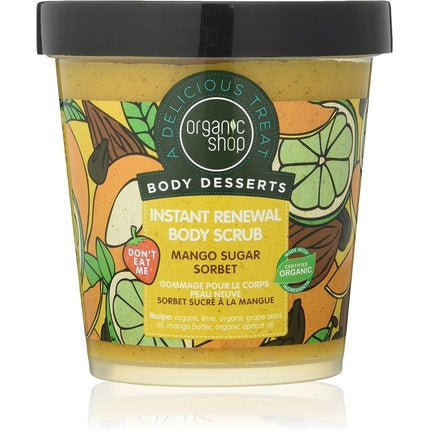 Exfoliant de corp, Organic Shop, Mango Sugar, 450ml