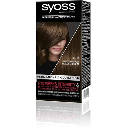 Vopsea de păr, Syoss, Color Baseline 4-8, ciocolatiu