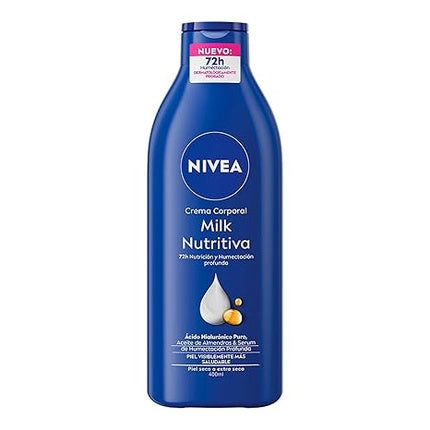 Crema Corporală Nivea Milk Nutritivă, Hidratare Profundă, Culoare Albastru