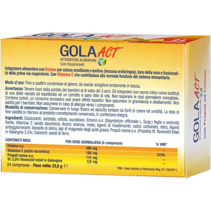Supliment alimentar, Linea Act, Gola Act, miere si portocala