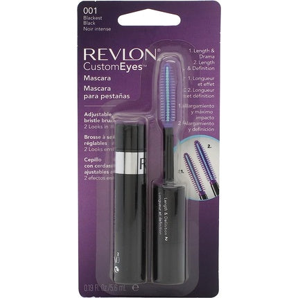 Mascara Revlon Custom Eyes 001 Blackest Black, negru, 7.6ml