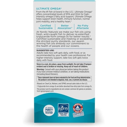 Nordic Naturals Ultimate Omega Lemon Flavor, 120 capsule, 1280 mg