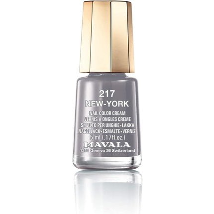 Vernis unghii Mavala New York #217, culoare gri cremă, capac aurit, 5ml