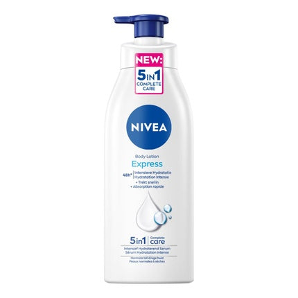 Loțiune Corporală Nivea Express Pump, Alb/Negru, 440 g