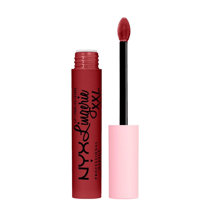 Ruj lichid NYX Professional Makeup Lingerie XXL Matte, nuanța 00 Strip & Tease, mat, 4 ml