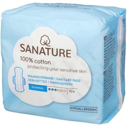 Sanature Cotton Normal Monthly Pad With Wings Comfortable And Reliable Protection