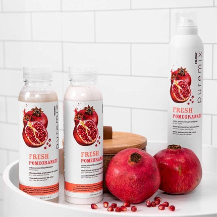 Rusk Puremix Fresh Pomegranate Color Protecting Hairspray, 10 oz, UV Protection