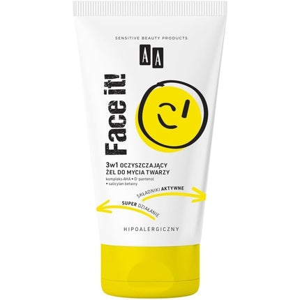 Gel de curățare facială, AA Men, 3în1, 150ml