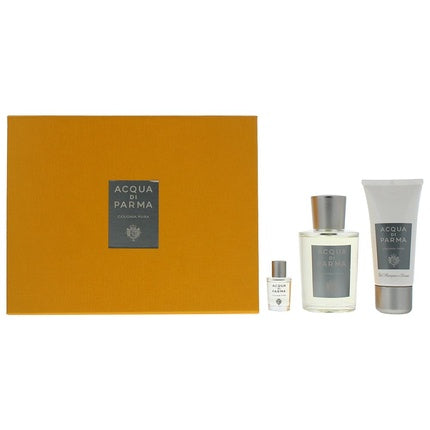 Set parfum Acqua di Parma Colonia Pura, 3 piese (100ml + 50ml Eau de Cologne + 5ml gel de duș)