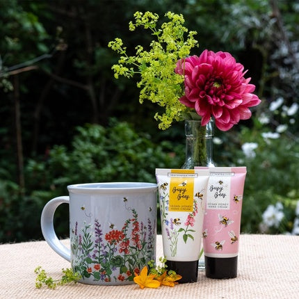 Set Cană Ceramică, Heathcote & Ivory, Busy Bees, Alb, Flori