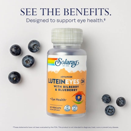 Supliment vitaminic Solaray, Lutein Eyes, 60 capsule, portocaliu