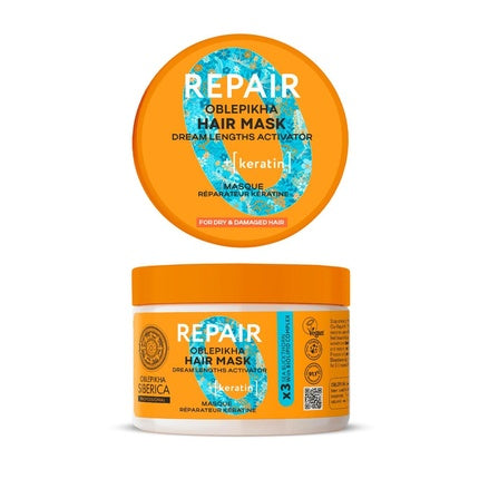 Masca de păr pentru reparare, Natura Siberica Oblepikha Repair Keratin Hair Mask 300ml