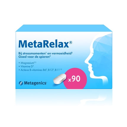 Supliment Alimentar MetaRelax, Metagenics, Magneziu, Vitamina D, B6, B12, Biotină, x90 capsule
