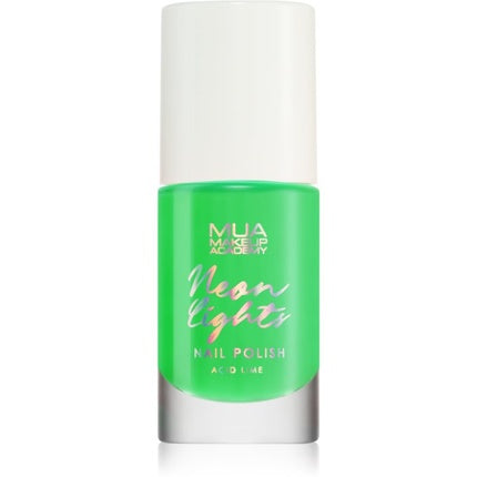 Lac de unghii MUA Makeup Academy Neon Lights Acid Lime, 8 ml, culoare verde neon