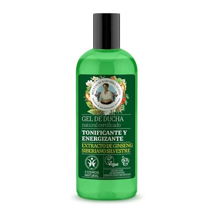 Gel de duș Green Agafia Ginseng Siberian Natural Toning, Verde, 260ml