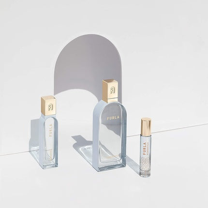 Furla Romantica Eau de Parfum, 10ml, sticlă albastru deschis cu model geometric auriu