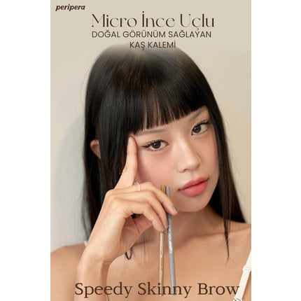 Creion sprâncene Peripera Speedy Skinny Brow - #1 Gray Brown