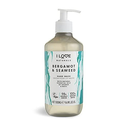 Spălător de Mâini I Love Naturals cu Bergamotă și Alge Marine, 500ml